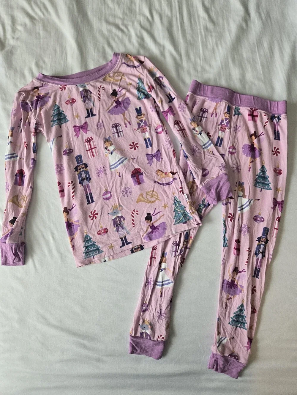 Little Sleepies Pink Nutcracker Bamboo Pajamas Set 3T
